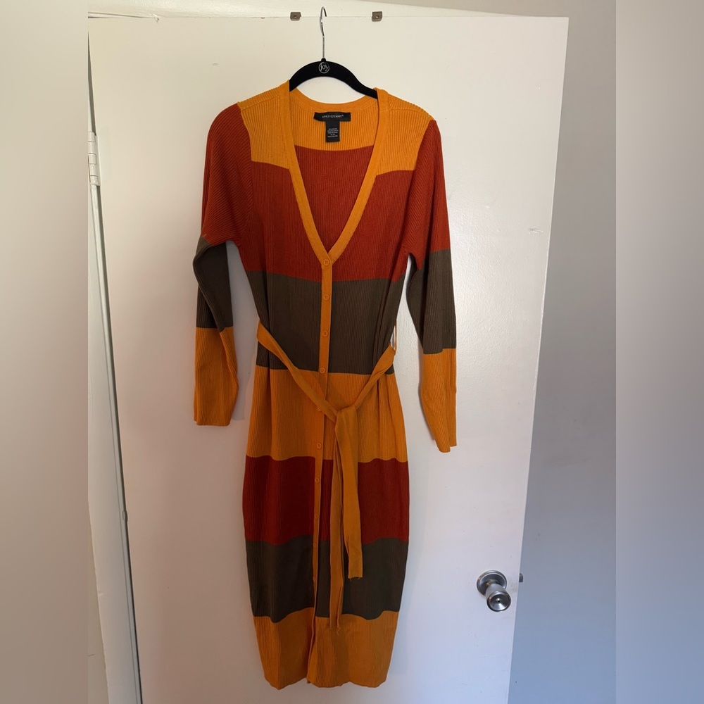 Below the knee swather dress with belt